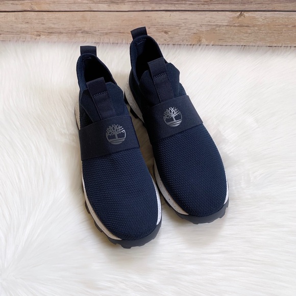 Timberland Navy Knit Brooklyn Oxford Sneakers - Picture 3 of 6